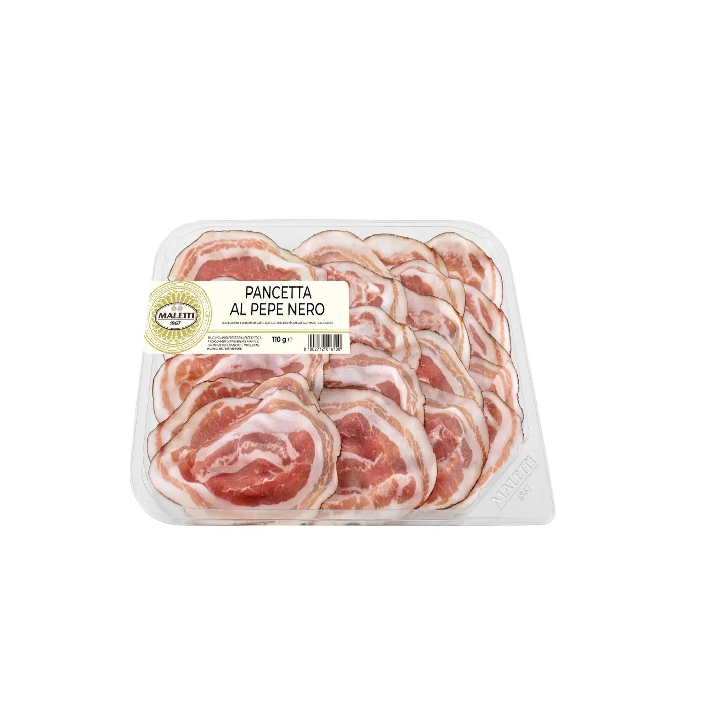 Pancetta poivre entiere 110g