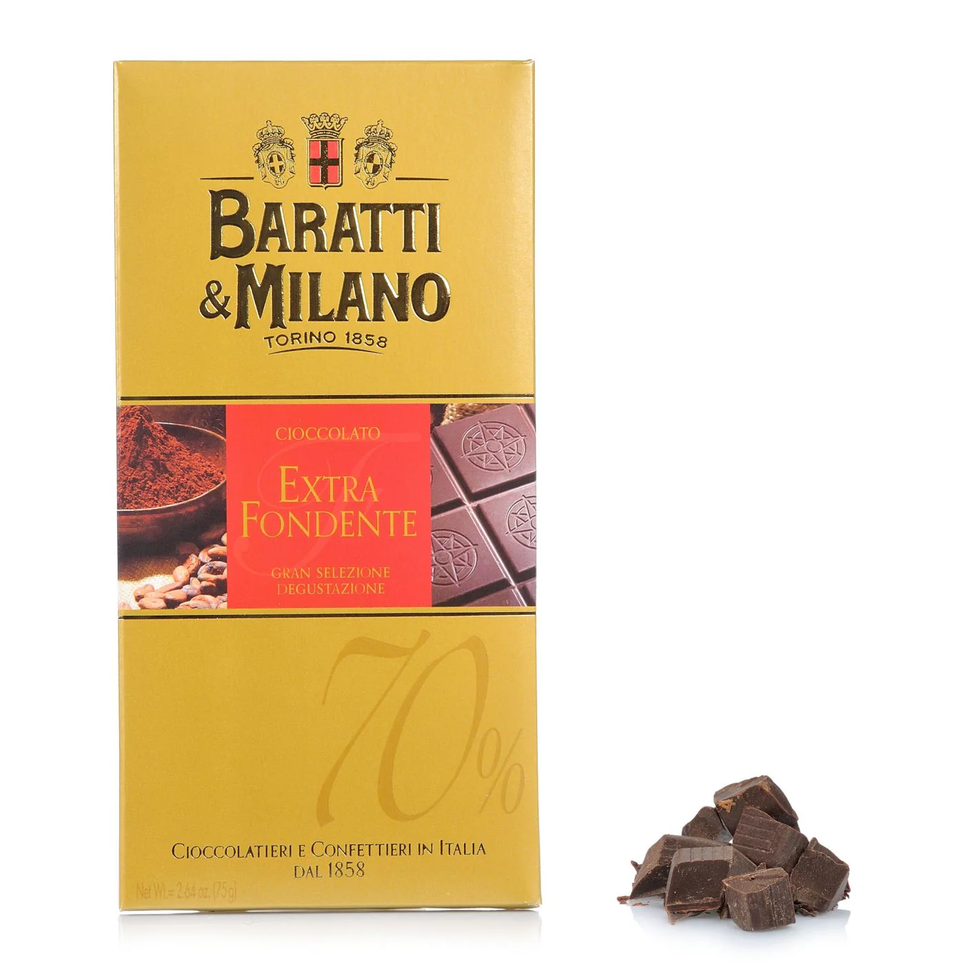 Tablette de chocolat noir extra 70 % 75g